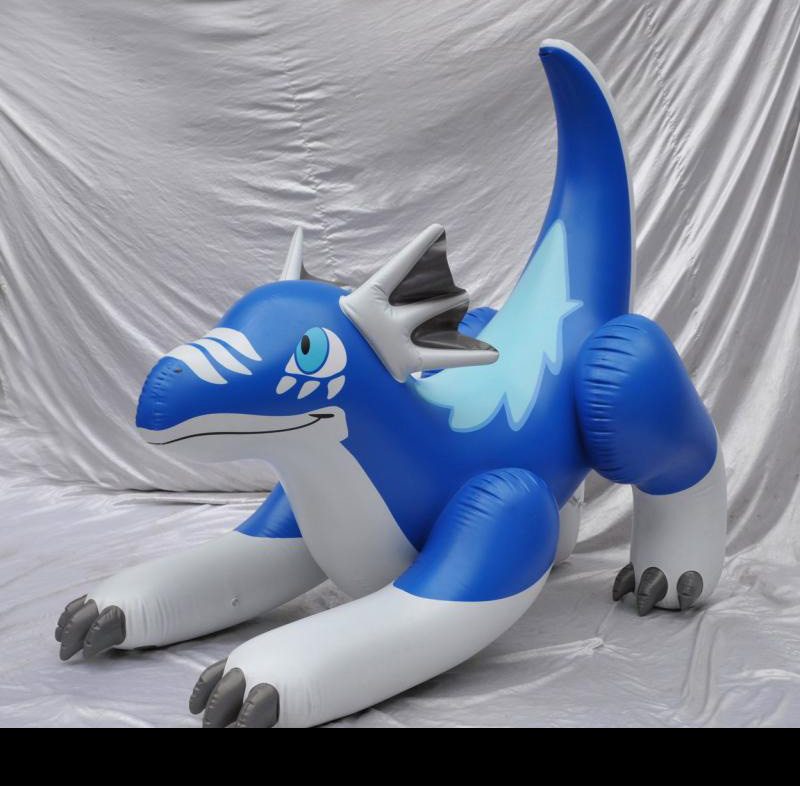Custom pvc inflatable blue dragon
